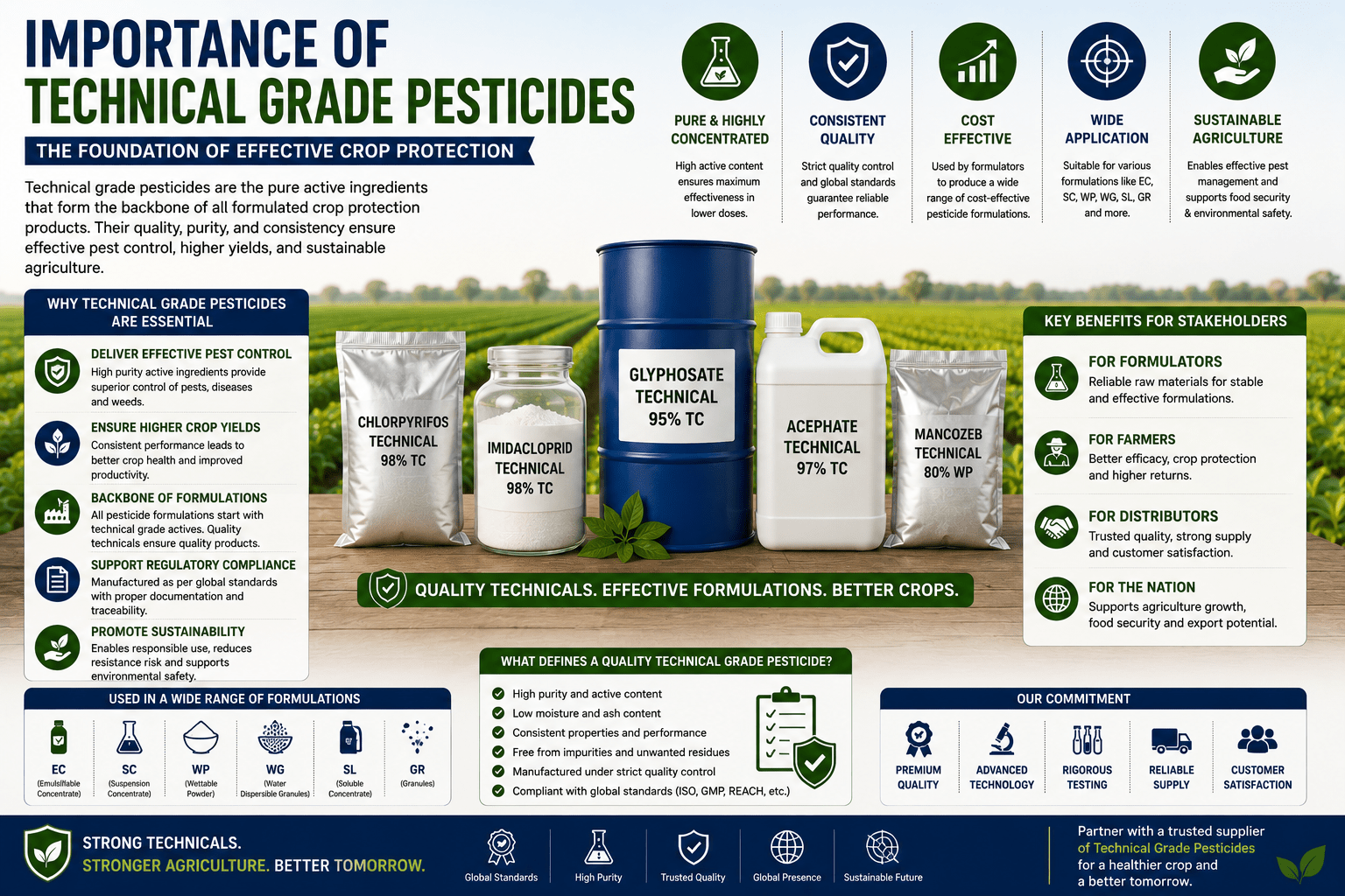 Importance Technical Grade Pesticides Foundation Agrochemical Industry India