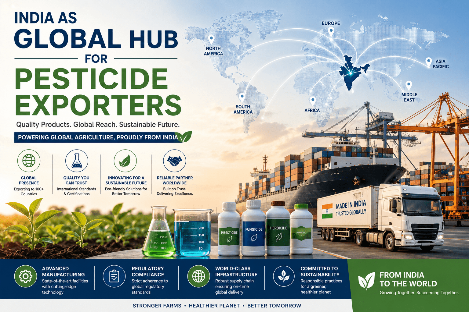India Global Hub Pesticide Exporters Agrochemical Export Supply Chain
